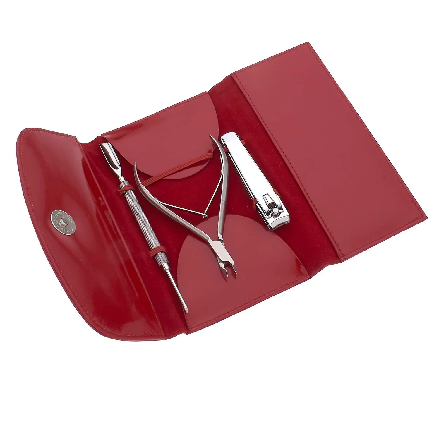3pcs-professional-nail-care-manicure-set-red-surgicalmart 3 Pcs Manicure Set with Red Carrying Case - Image 1