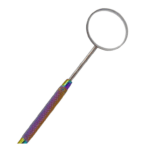 Rainbow Color Dental Mouth Mirror #5 with Handle - Image 2