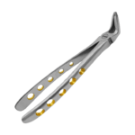 Dental Extracting Forceps #F2 Diamond Dusted Gold Handle