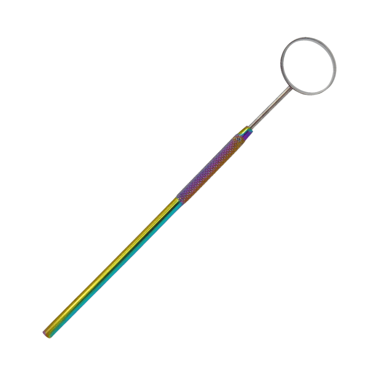 Untitled design (75) Rainbow Color Dental Mouth Mirror #5 with Handle - Image 1