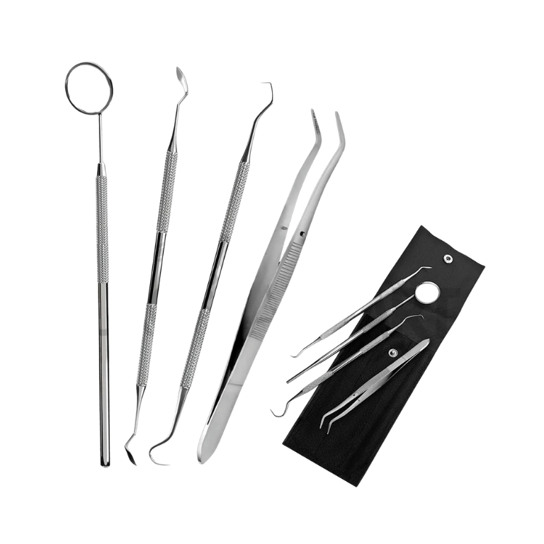 Untitled design (81) 4 Pcs Professional Dental Tartar Scraper Tools Set with Pouch - Image 1